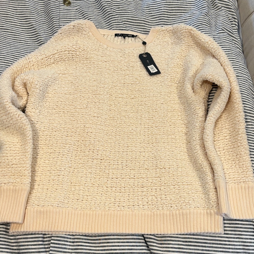 NWT rag & bone Textured Cream Sweater - Picture 4 of 6
